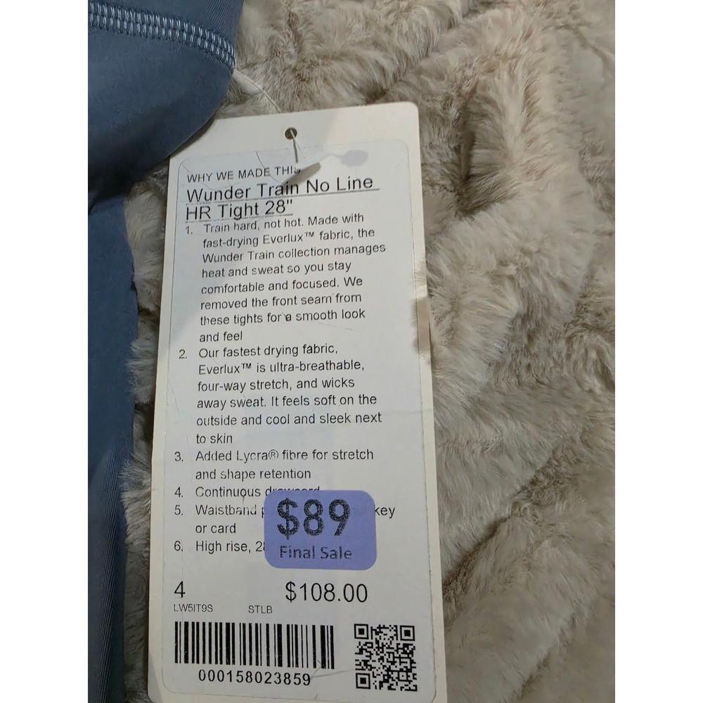 Lululemon Wunder Train No Line HR Tight 28 Starlight Blue LW5IT9S Sz 4 NWT - Picture 4 of 6